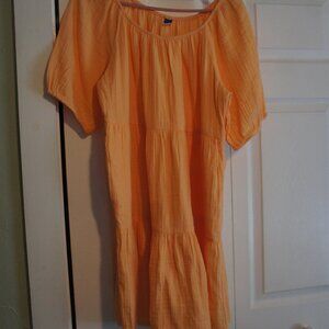 Puff-Sleeve Tiered Mini Swing Dress Old Navy